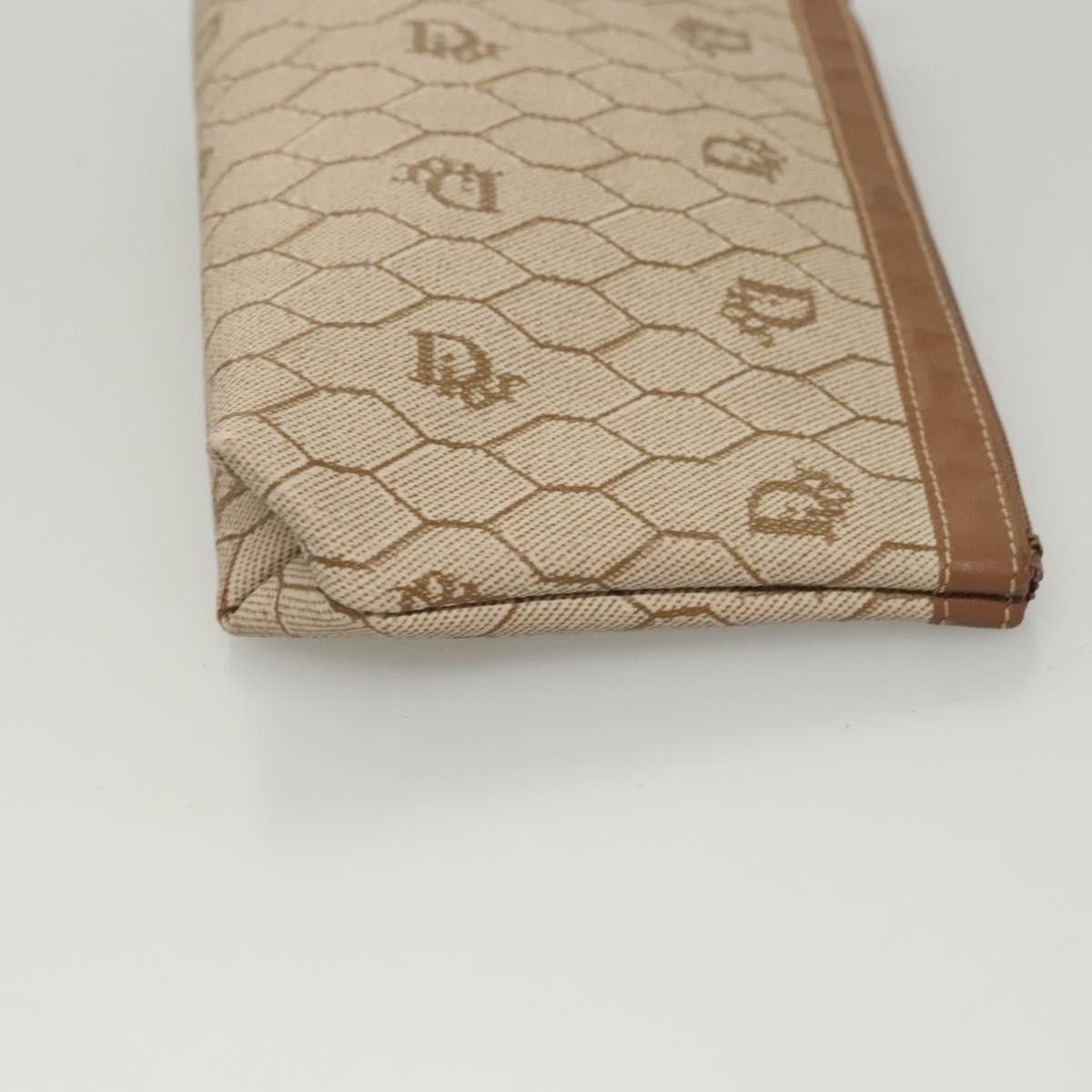 Dior Christian Dior Vintage Honeycomb Zip Pouch Coated Canvas Size ONE SIZE - 3 Thumbnail