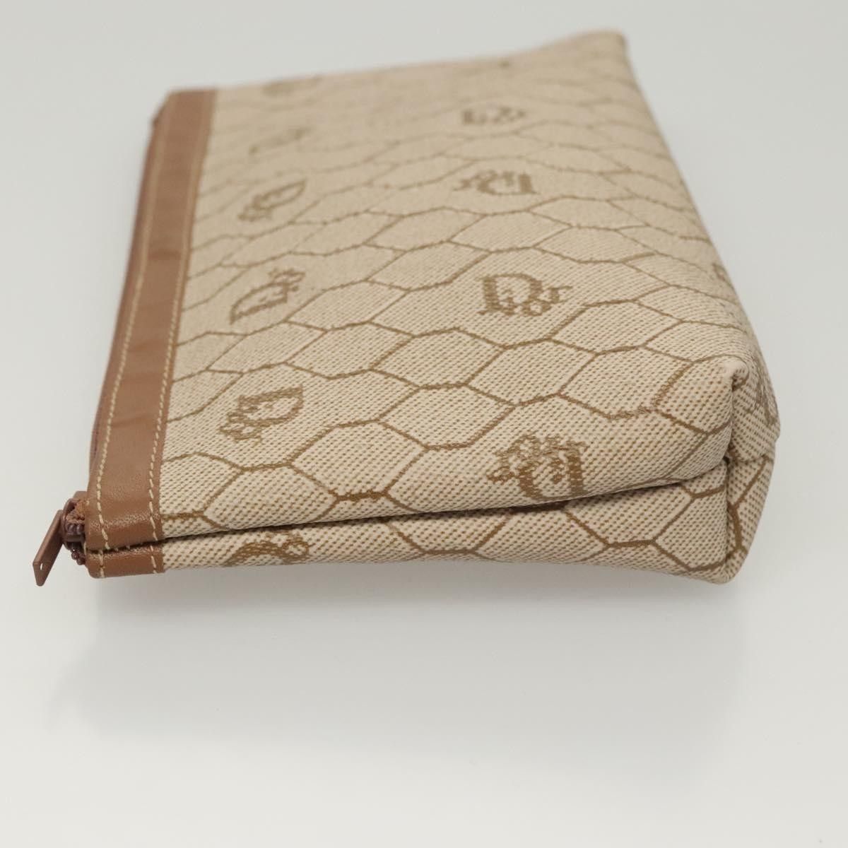Dior Christian Dior Vintage Honeycomb Zip Pouch Coated Canvas Size ONE SIZE - 4 Thumbnail