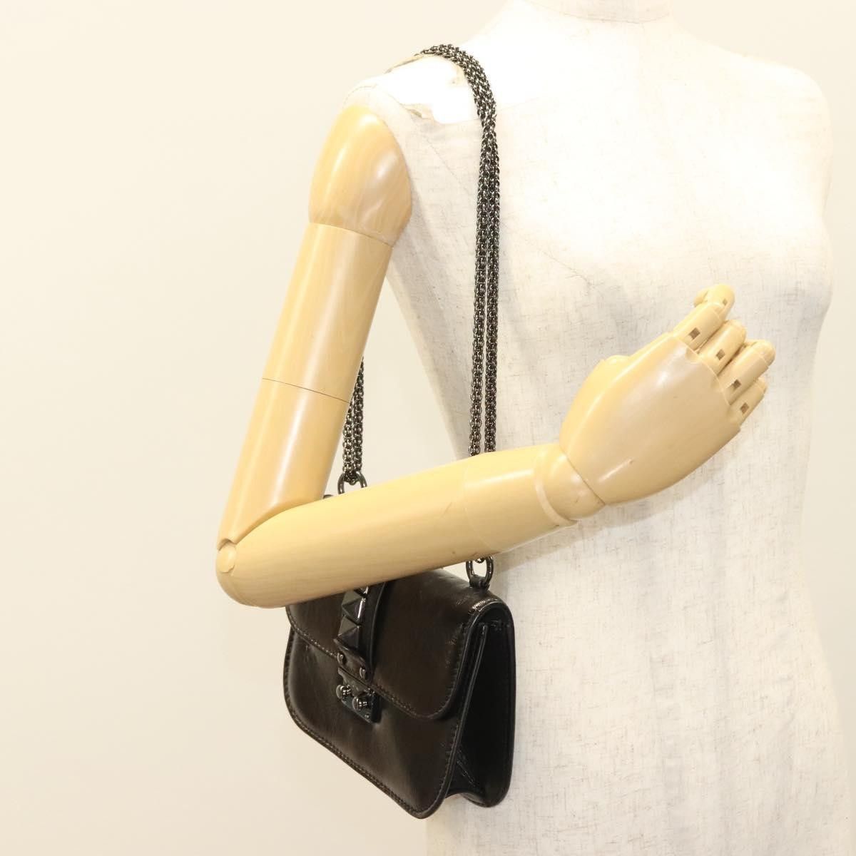 Valentino Valentino Garavani Glam Lock Shoulder Bag Leather Size ONE SIZE - 13 Thumbnail