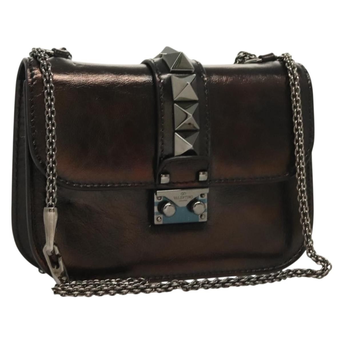Valentino Valentino Garavani Glam Lock Shoulder Bag Leather Size ONE SIZE - 14 Thumbnail
