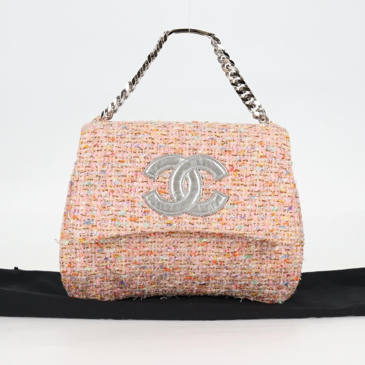 Chanel Chanel Vintage CC Chain Top Handle Bag Quilted Tweed Size ONE SIZE - 15 Thumbnail