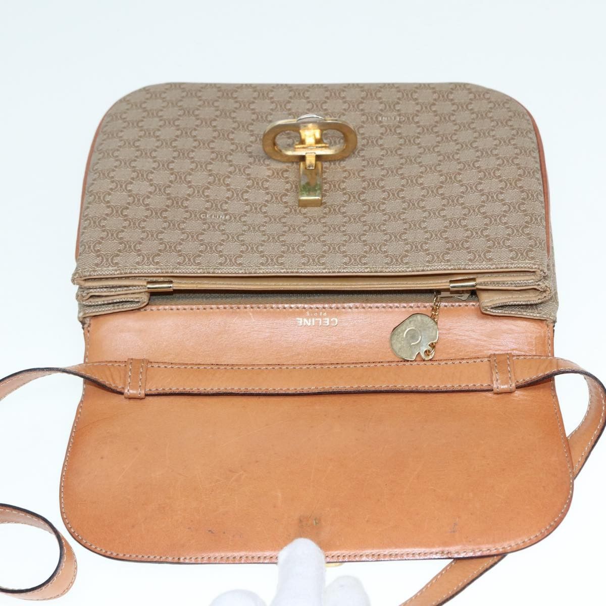 Celine Celine Vintage Macadam Shoulder Bag Canvas Size ONE SIZE - 10 Thumbnail