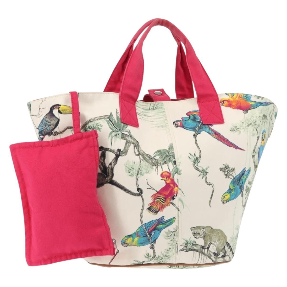 Hermes Hermes Panier De Plage Handbag Printed Canvas Size ONE SIZE - 12 Thumbnail
