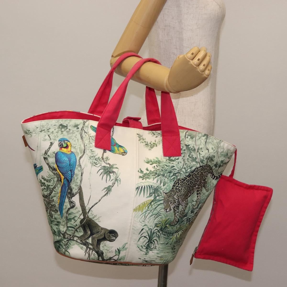 Hermes Hermes Panier De Plage Handbag Printed Canvas Size ONE SIZE - 13 Thumbnail