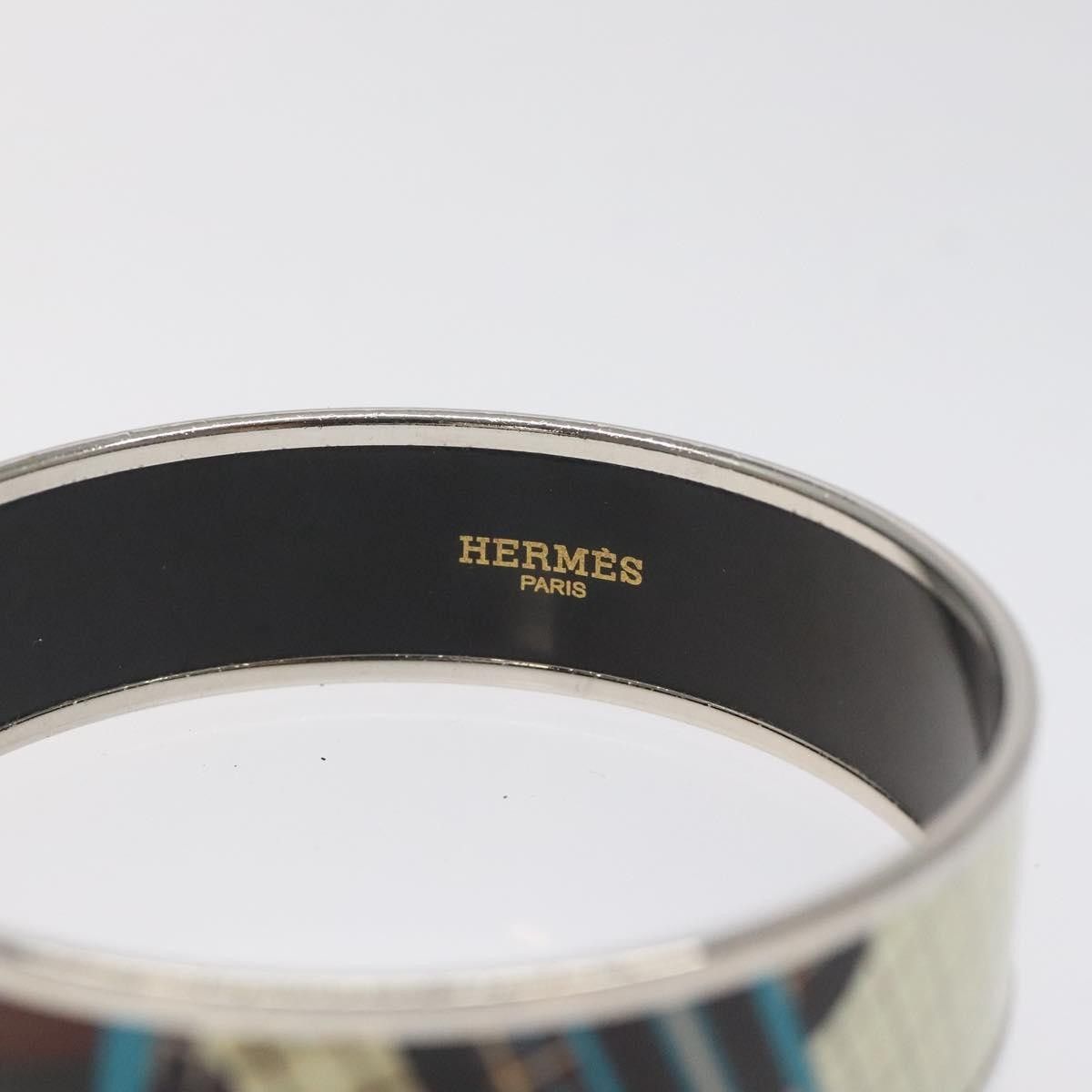 Hermes Hermes Vintage Bangle Bracelet Metal with Leather Size ONE SIZE - 5 Thumbnail
