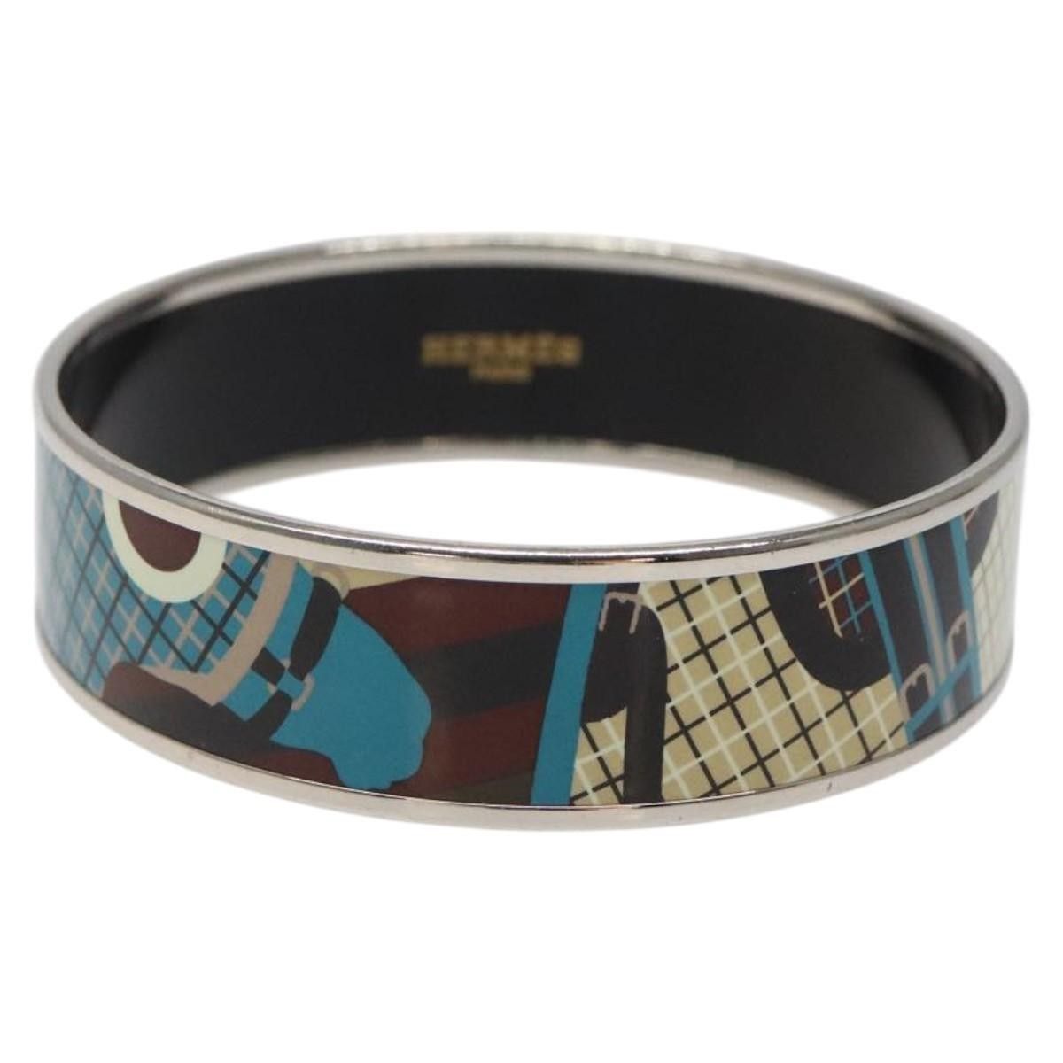 Hermes Hermes Vintage Bangle Bracelet Metal with Leather Size ONE SIZE - 9 Thumbnail