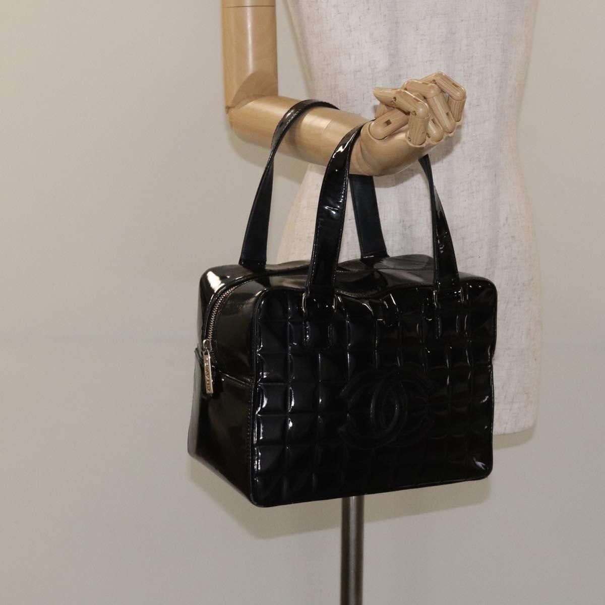 Chanel Chanel Chocolate Bar CC Bowler Bag Quilted Patent Size ONE SIZE - 14 Thumbnail