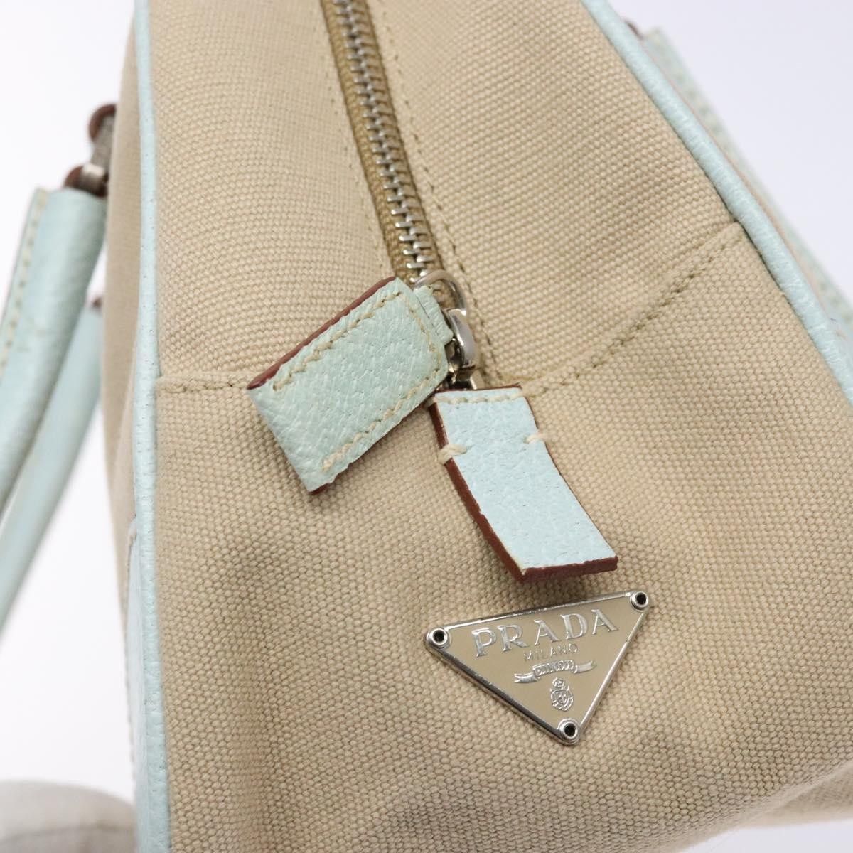 Prada Prada Bauletto Bag Canvas with Leather Size ONE SIZE - 13 Thumbnail