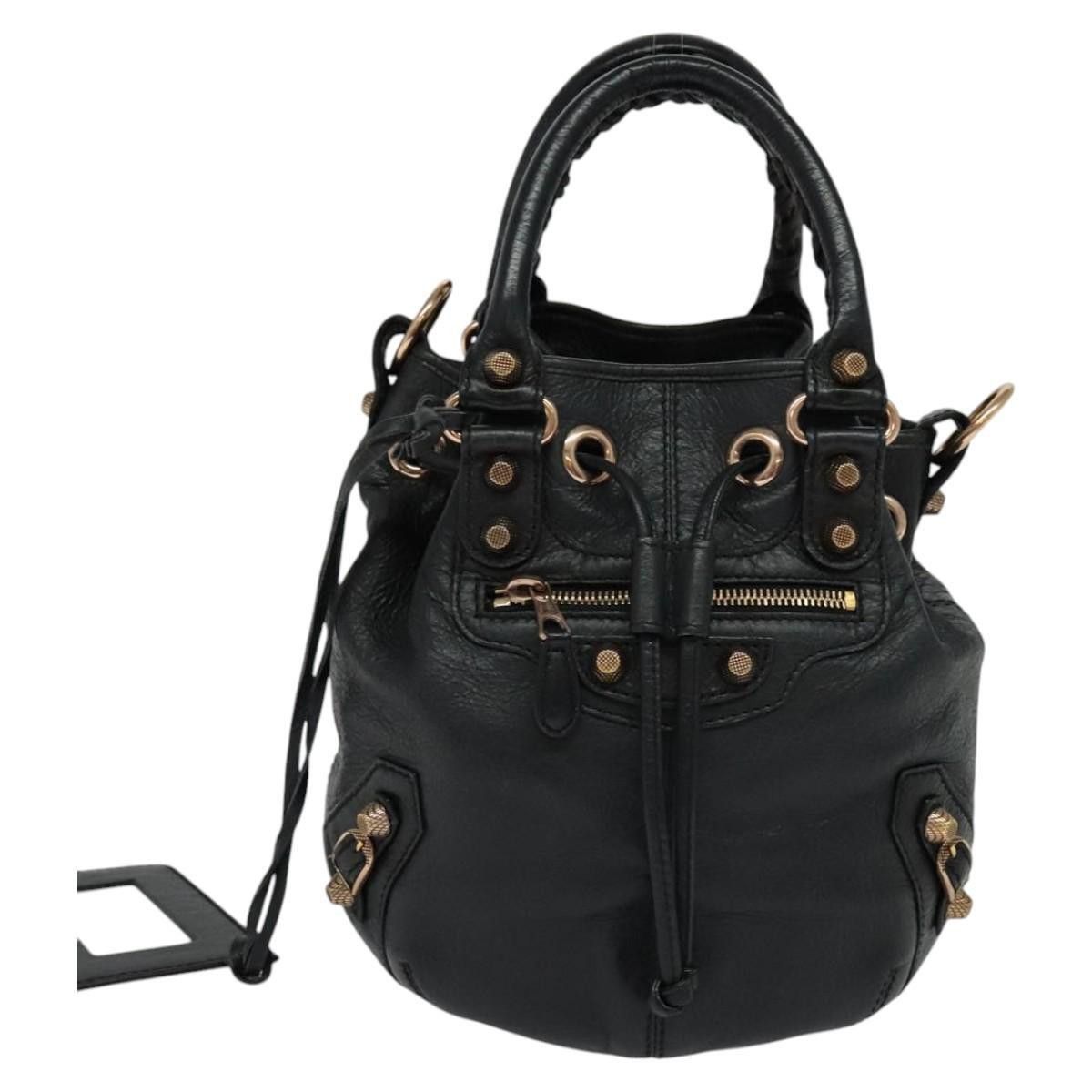 Balenciaga Balenciaga Pom Pon Giant Studs Bag Leather Size ONE SIZE - 17 Thumbnail