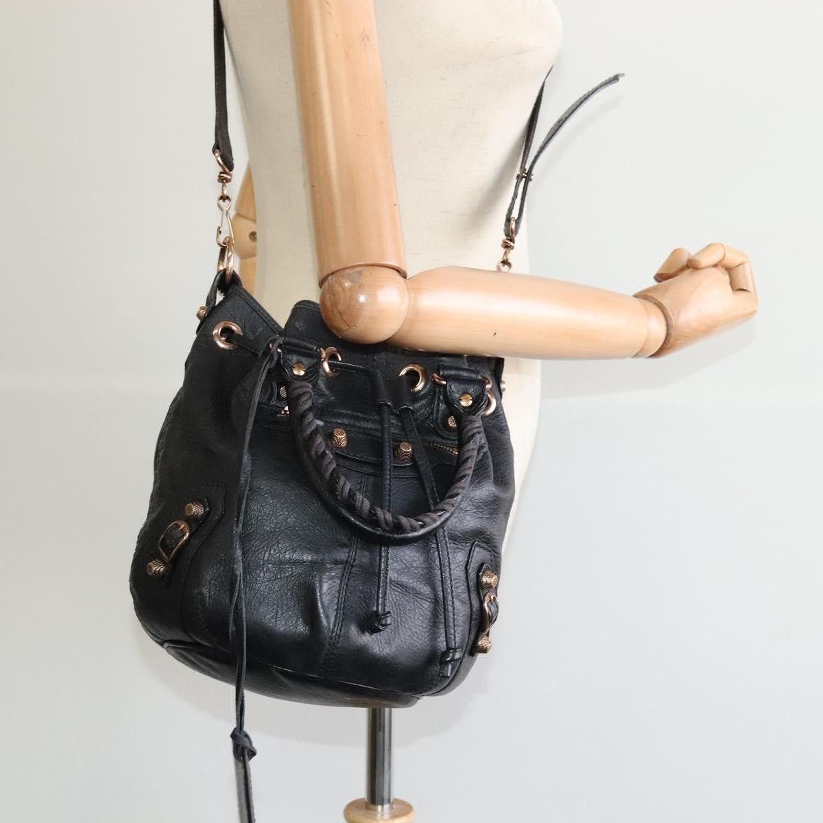 Balenciaga Balenciaga Pom Pon Giant Studs Bag Leather Size ONE SIZE - 16 Thumbnail