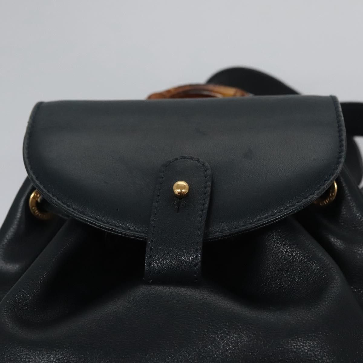 Gucci Gucci Vintage Bamboo Backpack Leather Size ONE SIZE - 13 Thumbnail