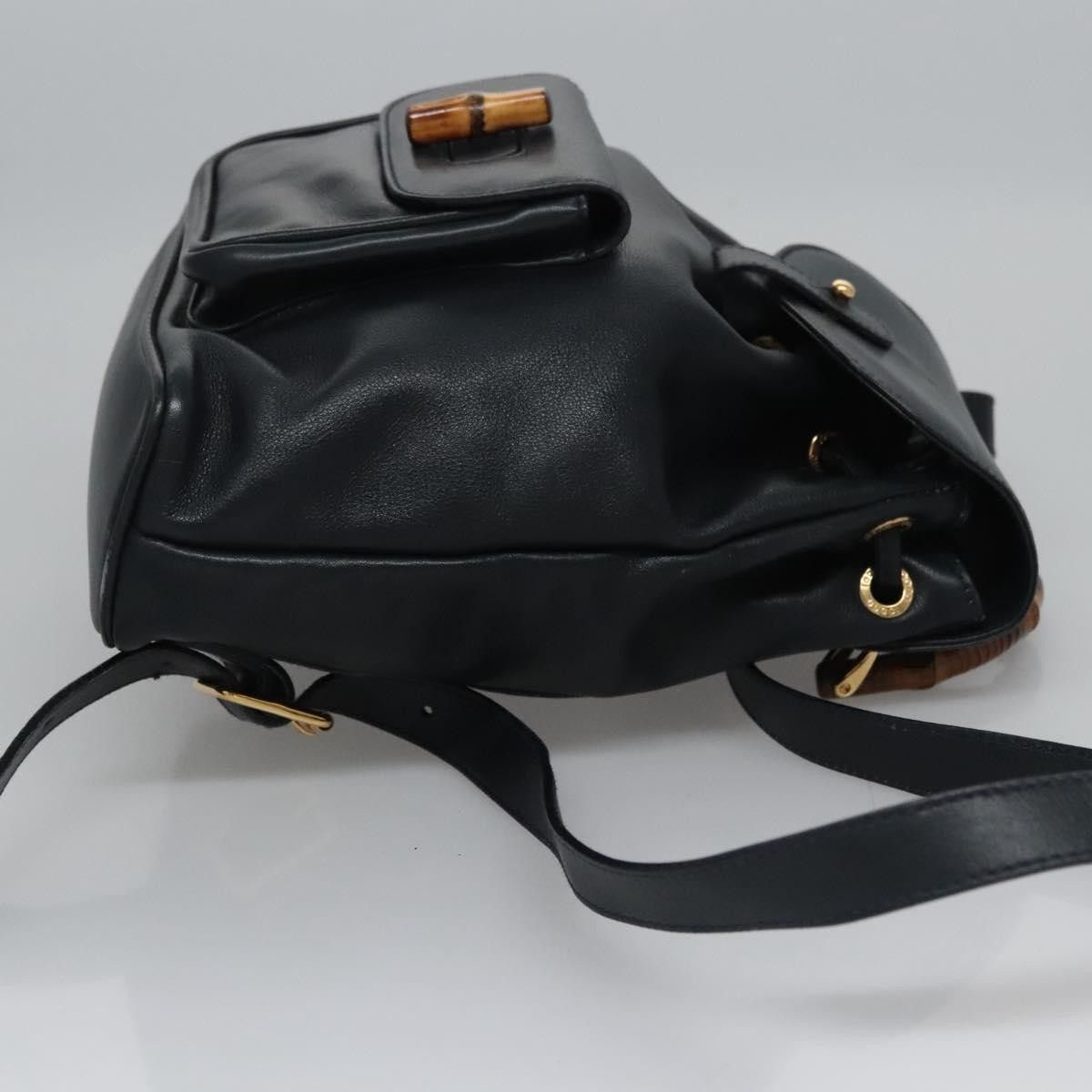 Gucci Gucci Vintage Bamboo Backpack Leather Size ONE SIZE - 3 Thumbnail