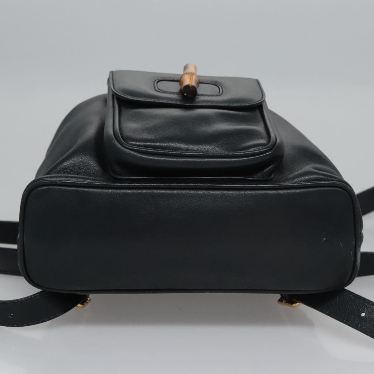 Gucci Gucci Vintage Bamboo Backpack Leather Size ONE SIZE - 14 Thumbnail