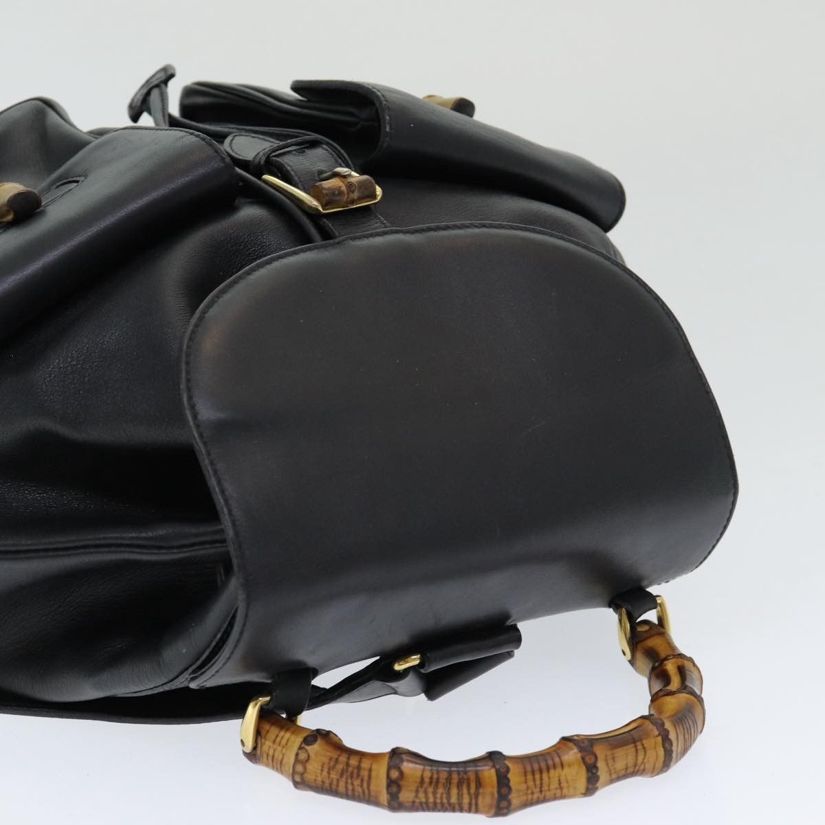 Gucci Gucci Vintage Bamboo Backpack Leather Size ONE SIZE - 19 Thumbnail