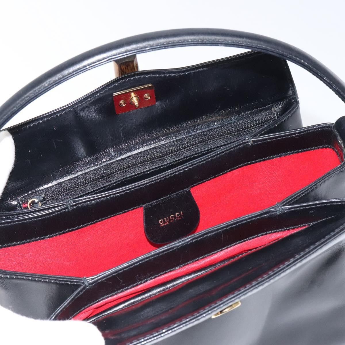 Gucci Gucci Vintage Convertible Bamboo Box Crossbody Bag Leather Size ONE SIZE - 13 Thumbnail