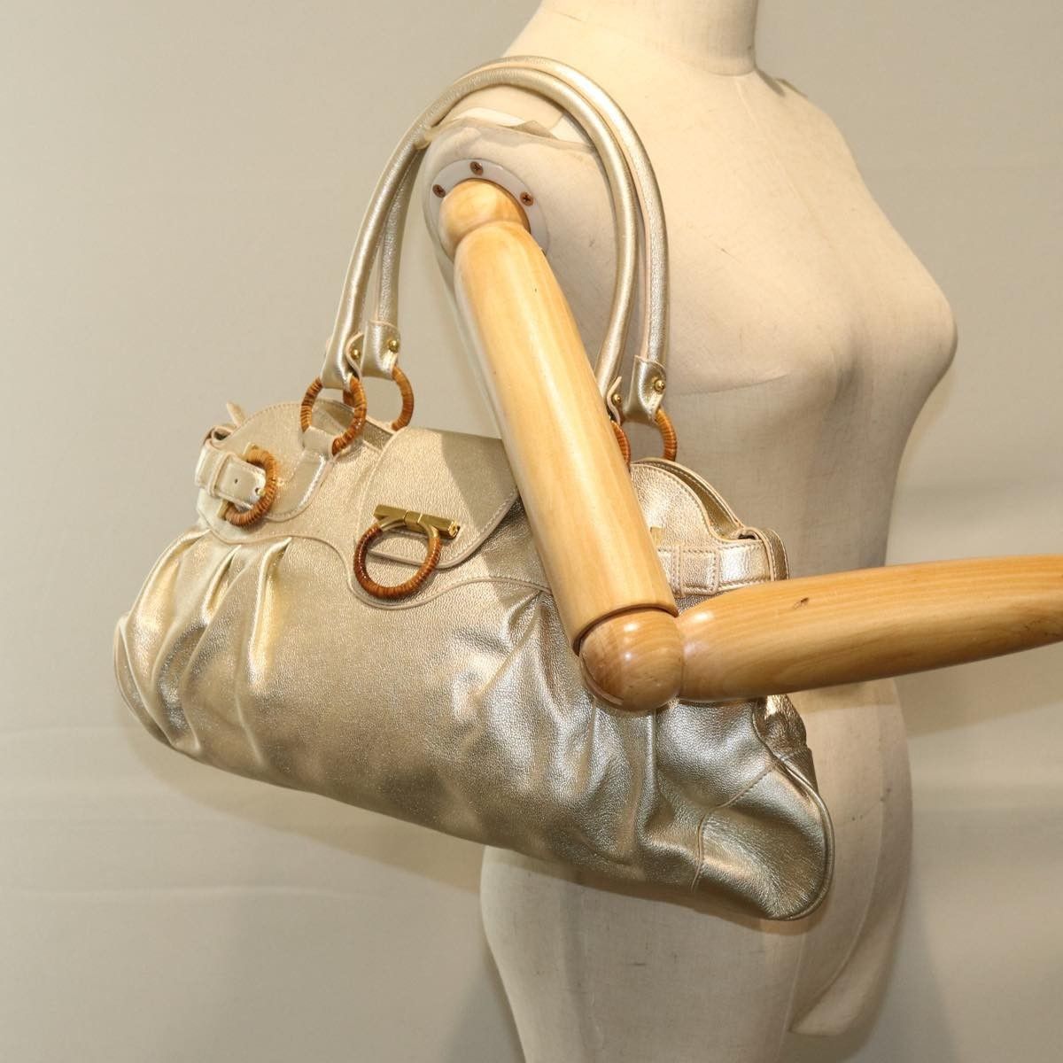 Salvatore Ferragamo Salvatore Ferragamo Marisa Satchel Leather Size ONE SIZE - 14 Thumbnail