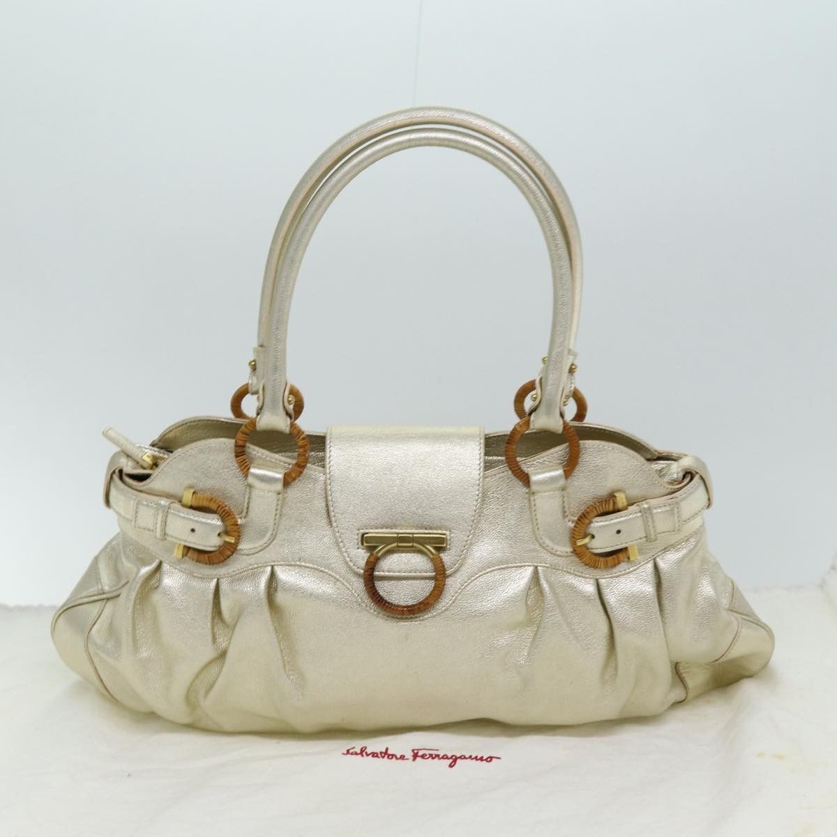 Salvatore Ferragamo Salvatore Ferragamo Marisa Satchel Leather Size ONE SIZE - 13 Thumbnail
