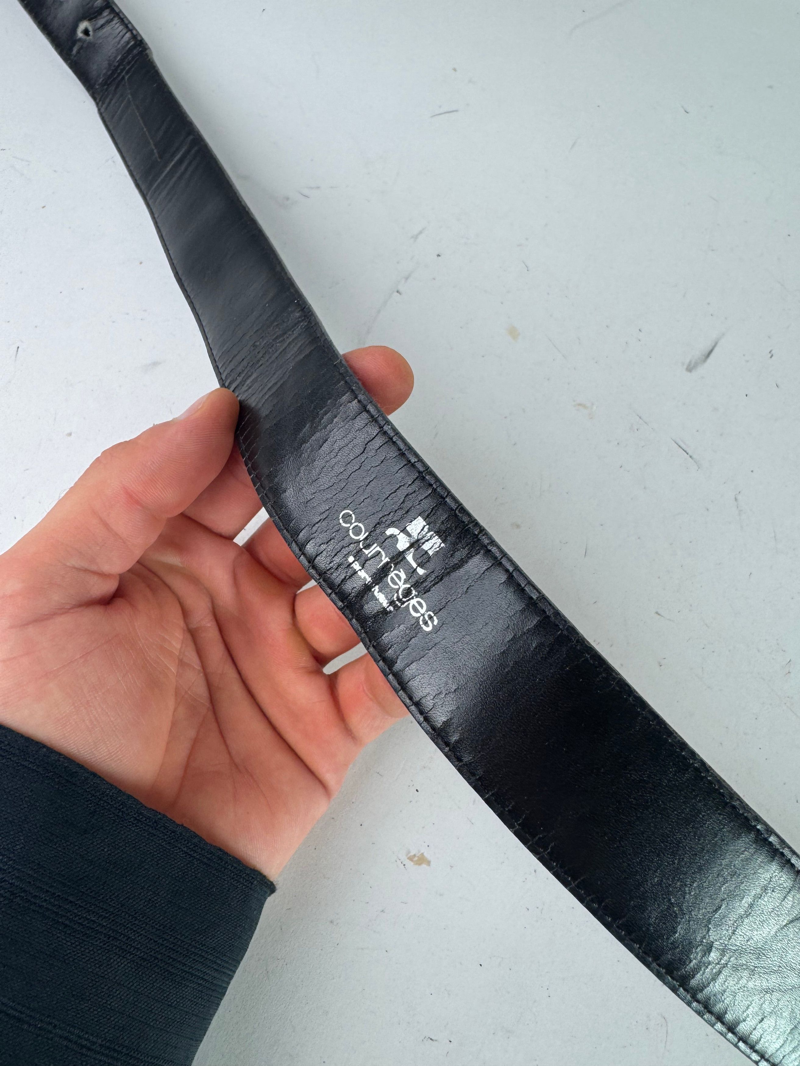 Courreges Vintage Patent Leather Belt Navy Size ONE SIZE - 3 Thumbnail
