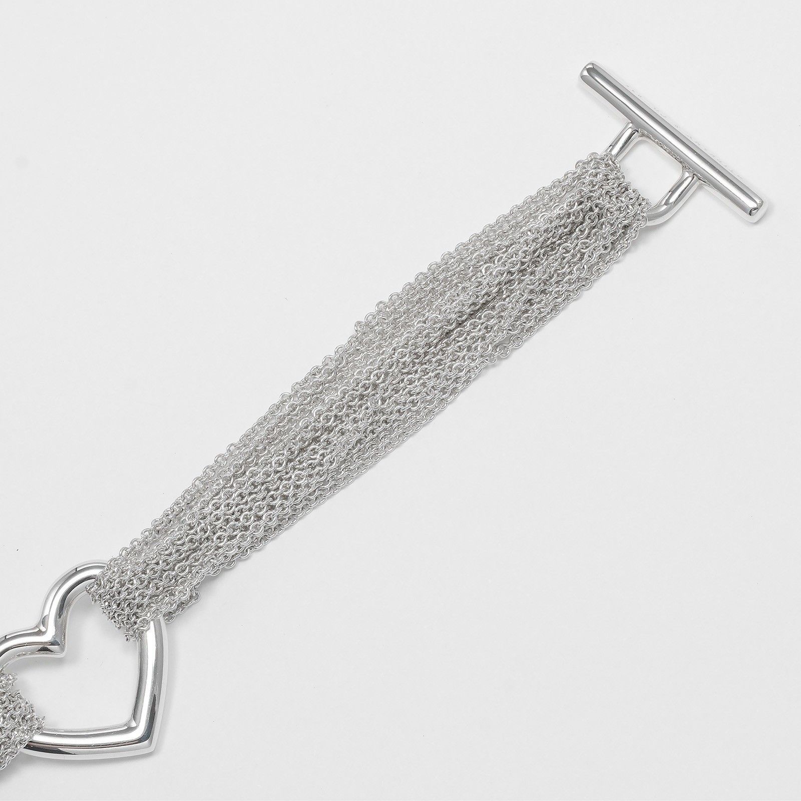 Tiffany & Co. Tiffany & Co. Multistrand Mesh Heart Toggle Bracelet Sterling Silver Size ONE SIZE - 5 Thumbnail