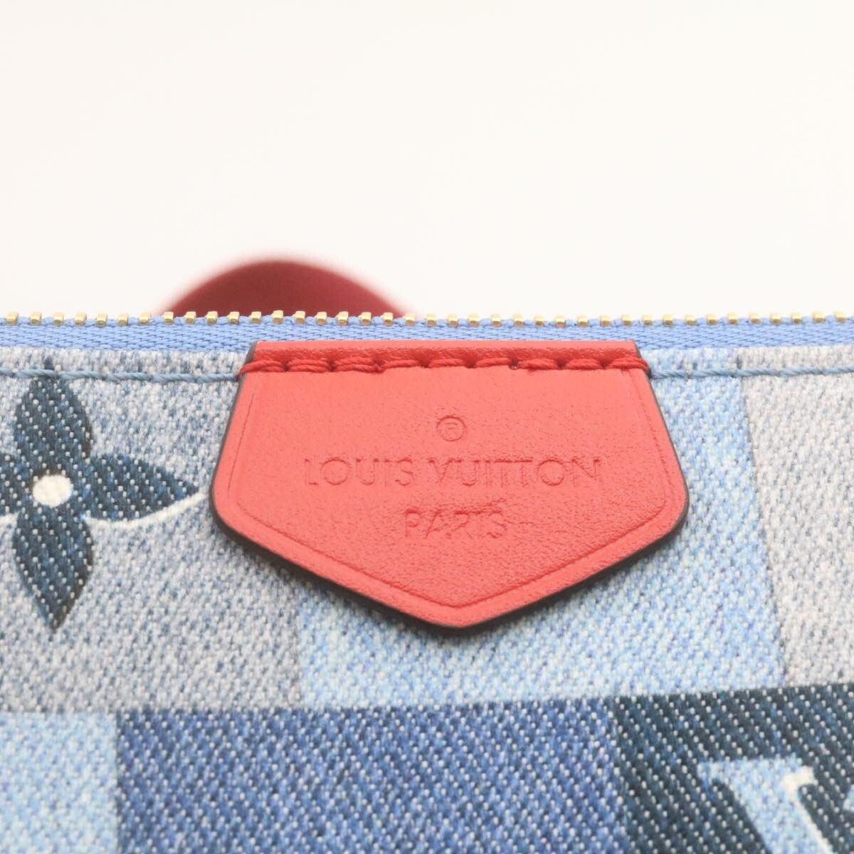 Louis Vuitton Louis Vuitton Multi Pochette Accessoires Damier and Monogram Patchwork Denim Size ONE SIZE - 18 Thumbnail
