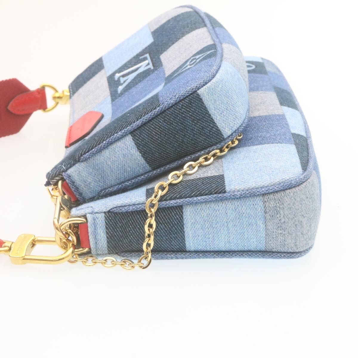 Louis Vuitton Louis Vuitton Multi Pochette Accessoires Damier and Monogram Patchwork Denim Size ONE SIZE - 3 Thumbnail