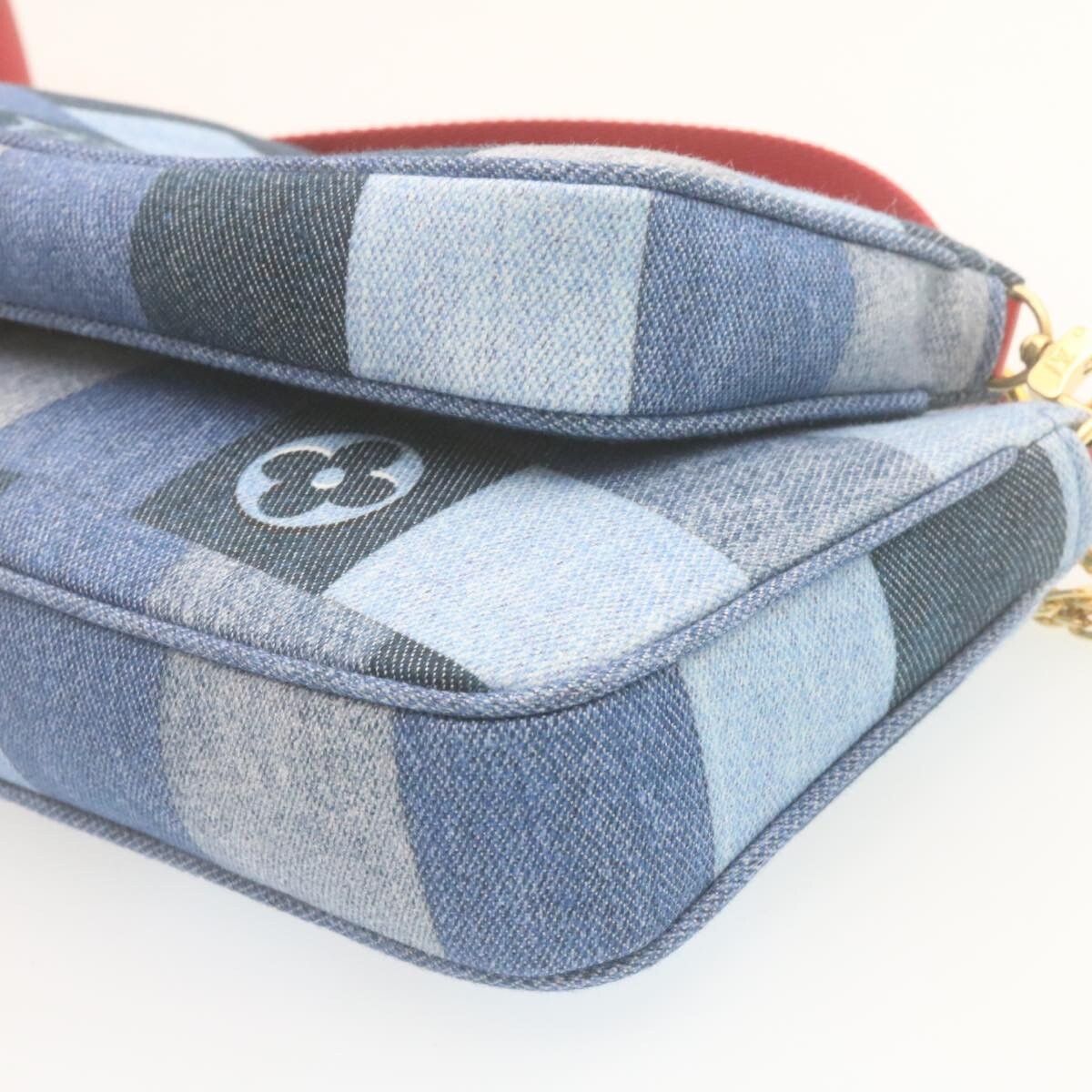 Louis Vuitton Louis Vuitton Multi Pochette Accessoires Damier and Monogram Patchwork Denim Size ONE SIZE - 8 Thumbnail
