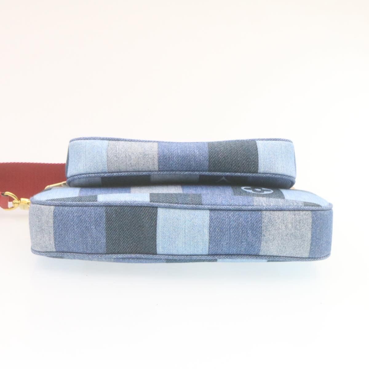 Louis Vuitton Louis Vuitton Multi Pochette Accessoires Damier and Monogram Patchwork Denim Size ONE SIZE - 10 Thumbnail