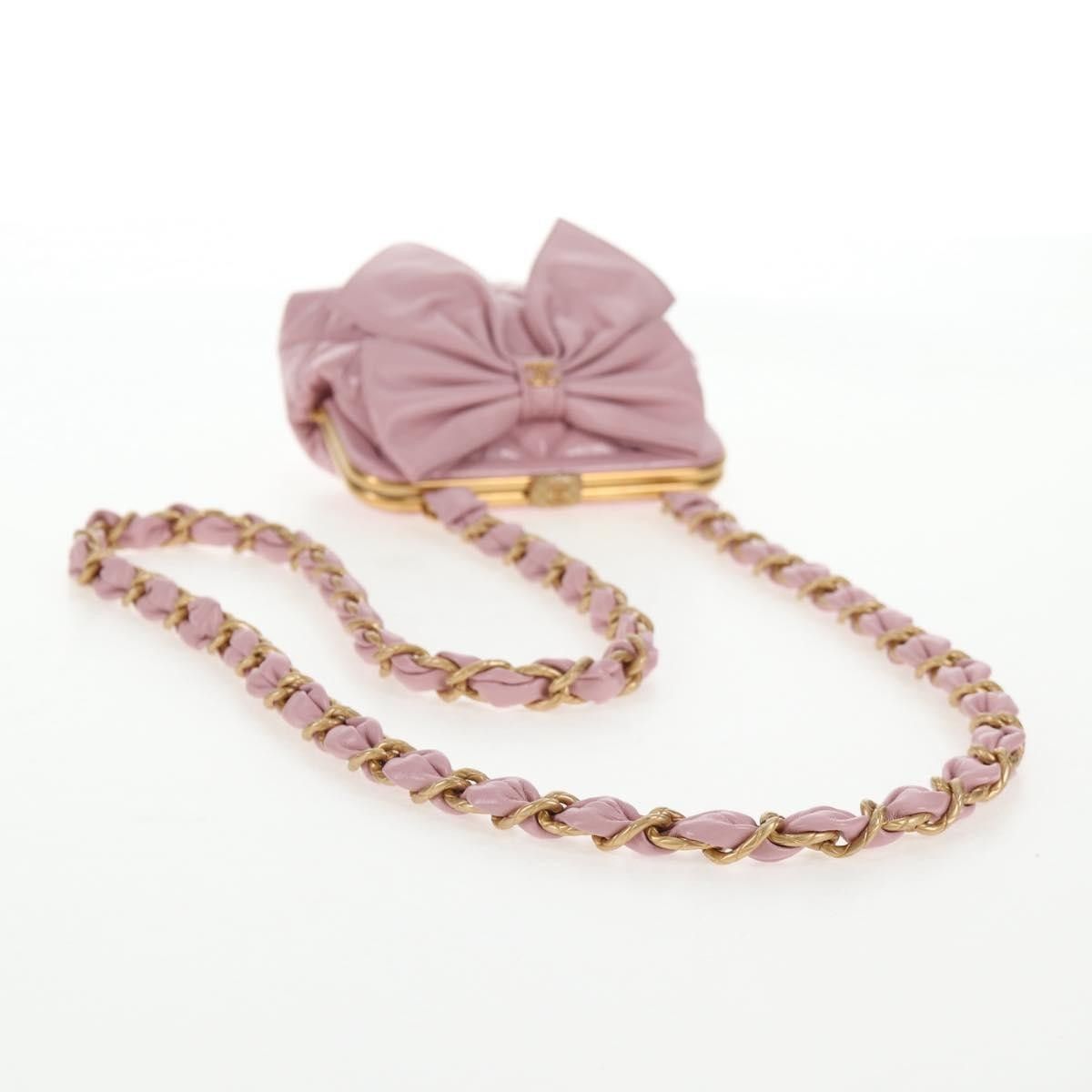 Chanel Chanel Bow Frame Clutch With Chain Quilted Patent with Lambskin Size ONE SIZE - 8 Thumbnail