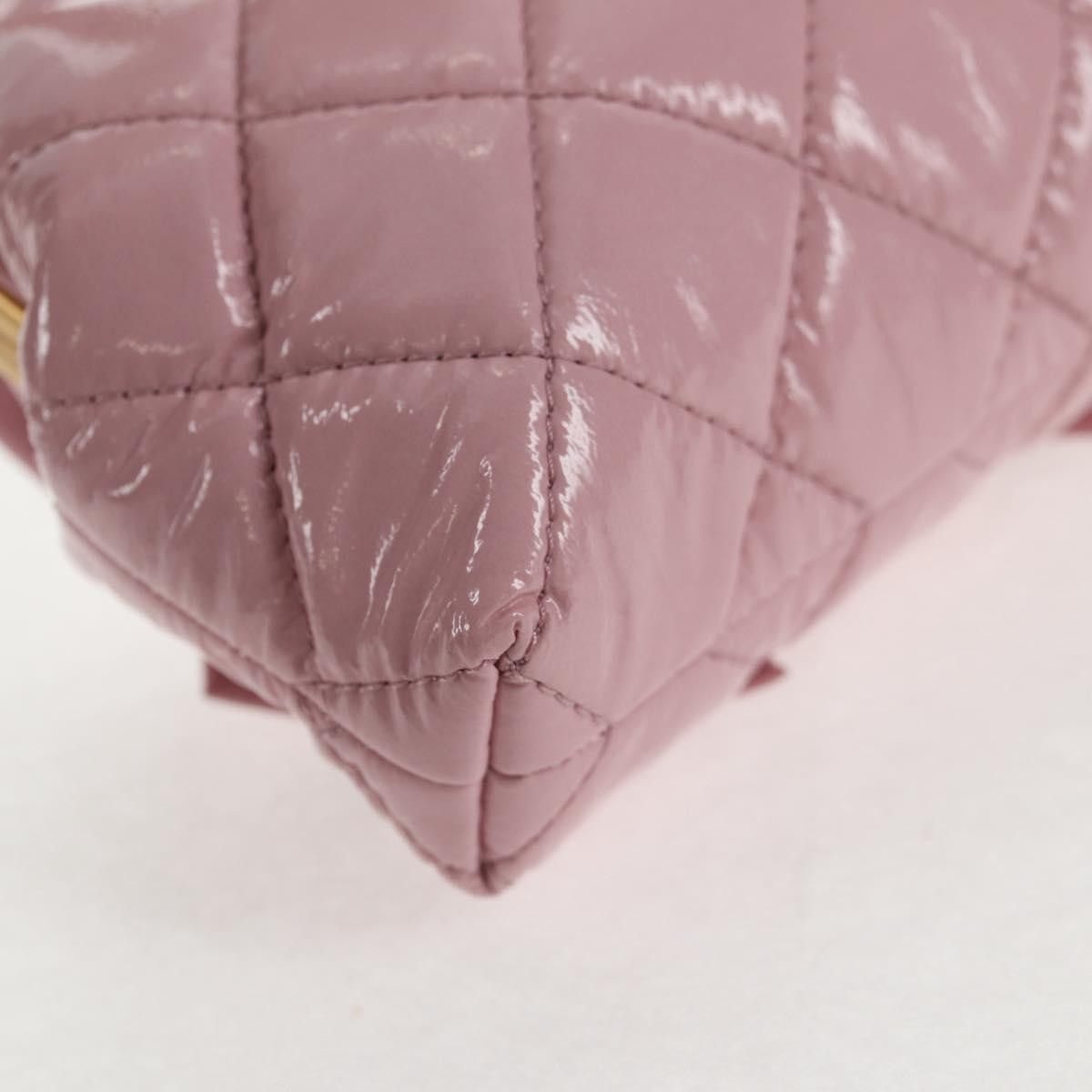 Chanel Chanel Bow Frame Clutch With Chain Quilted Patent with Lambskin Size ONE SIZE - 11 Thumbnail