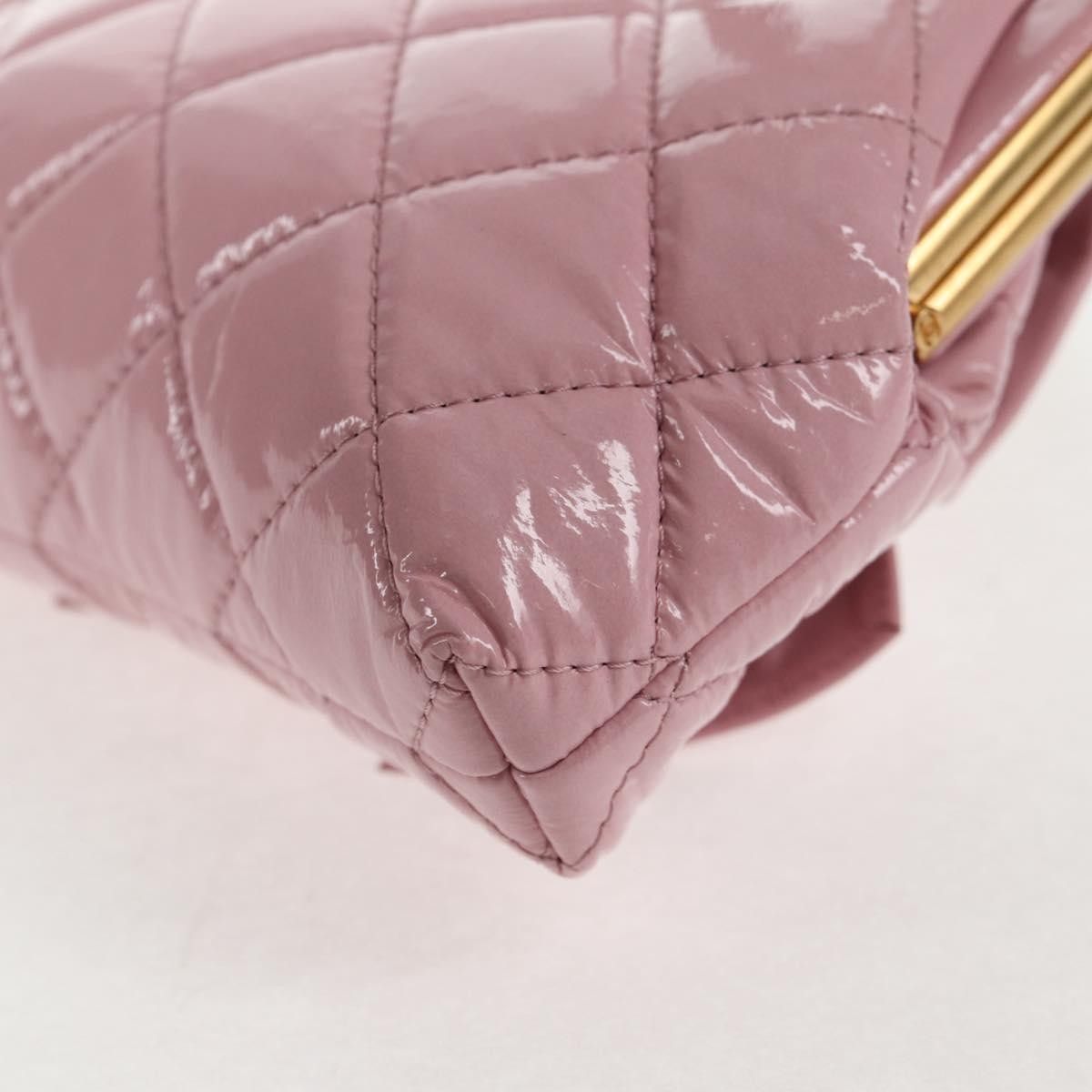 Chanel Chanel Bow Frame Clutch With Chain Quilted Patent with Lambskin Size ONE SIZE - 12 Thumbnail