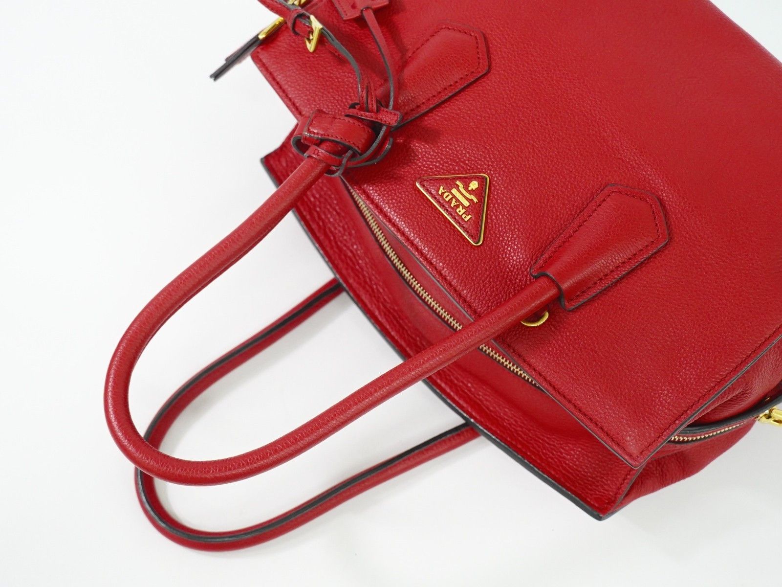 Prada Prada Galleria Double Zip Tote Leather Size ONE SIZE - 13 Thumbnail