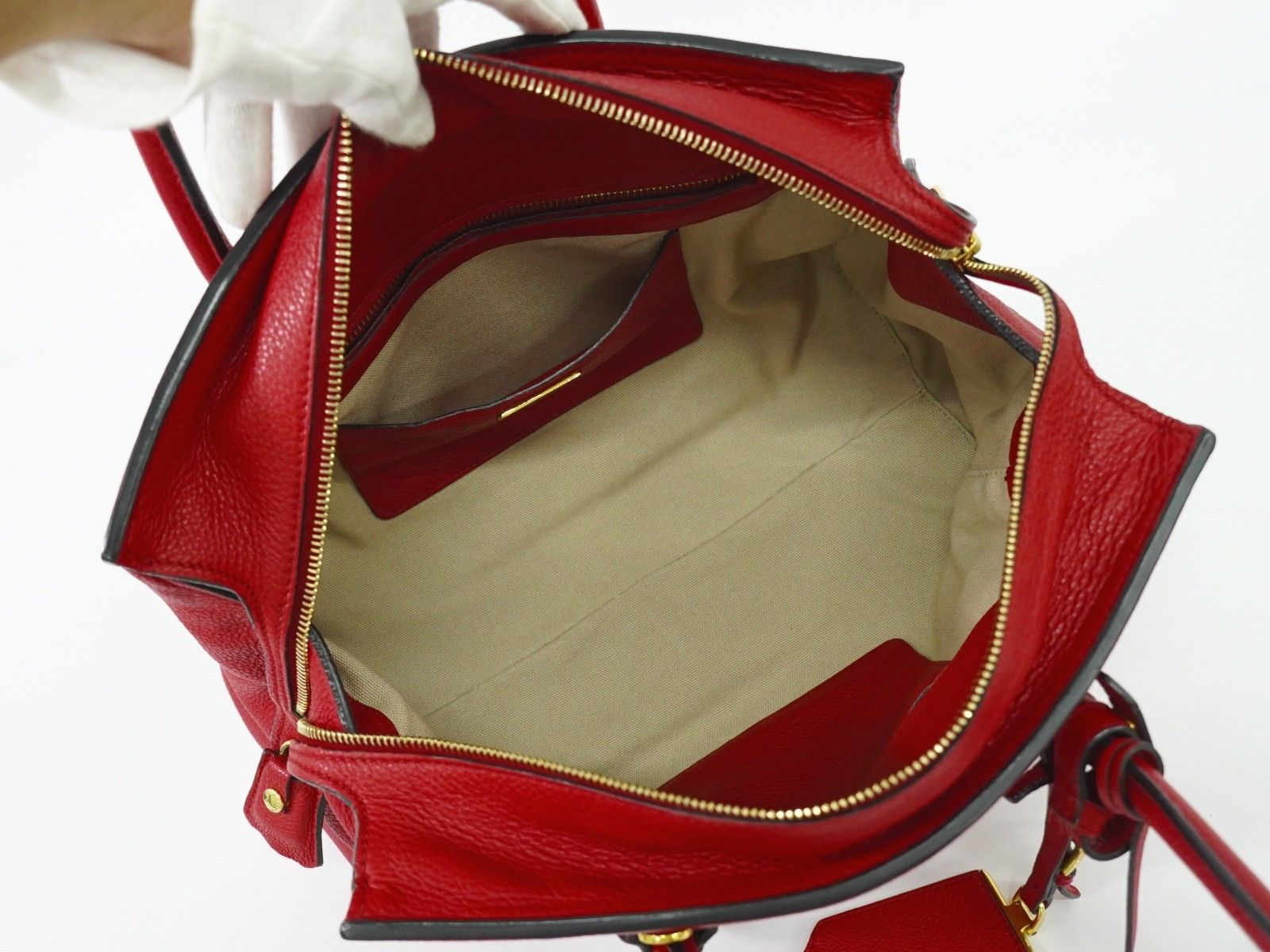 Prada Prada Galleria Double Zip Tote Leather Size ONE SIZE - 4 Thumbnail