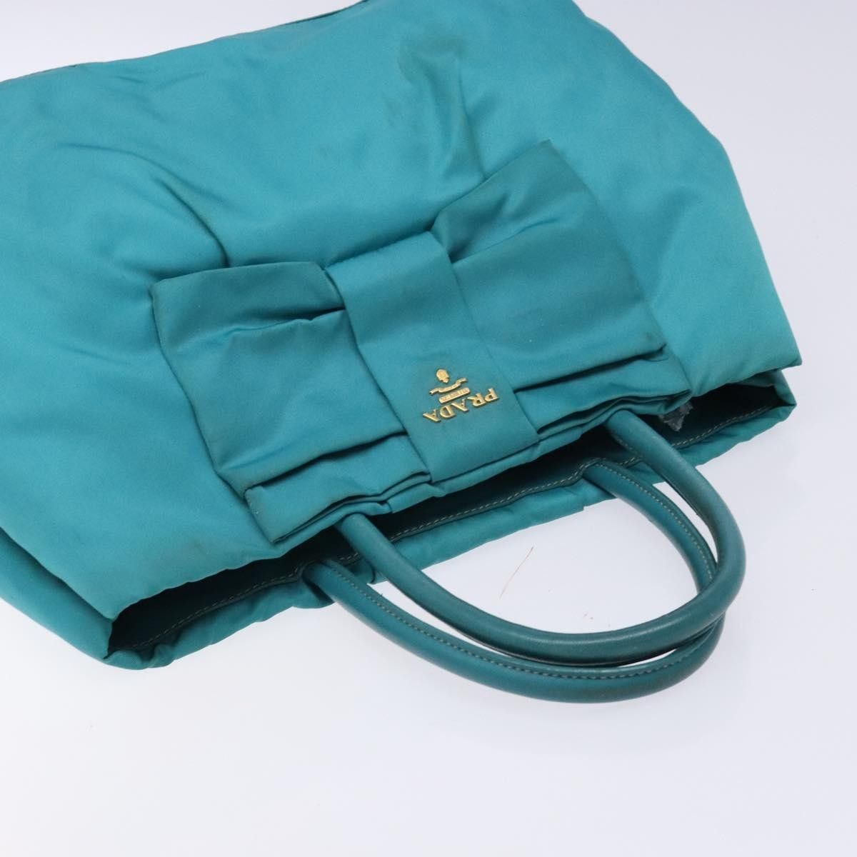 Prada Prada Logo Bow Tote Tessuto with Leather Size ONE SIZE - 16 Thumbnail