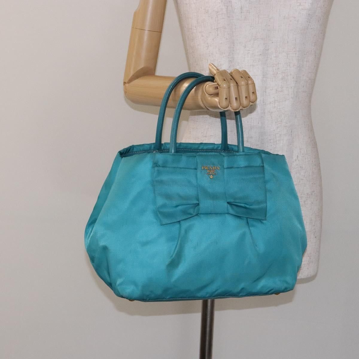 Prada Prada Logo Bow Tote Tessuto with Leather Size ONE SIZE - 14 Thumbnail