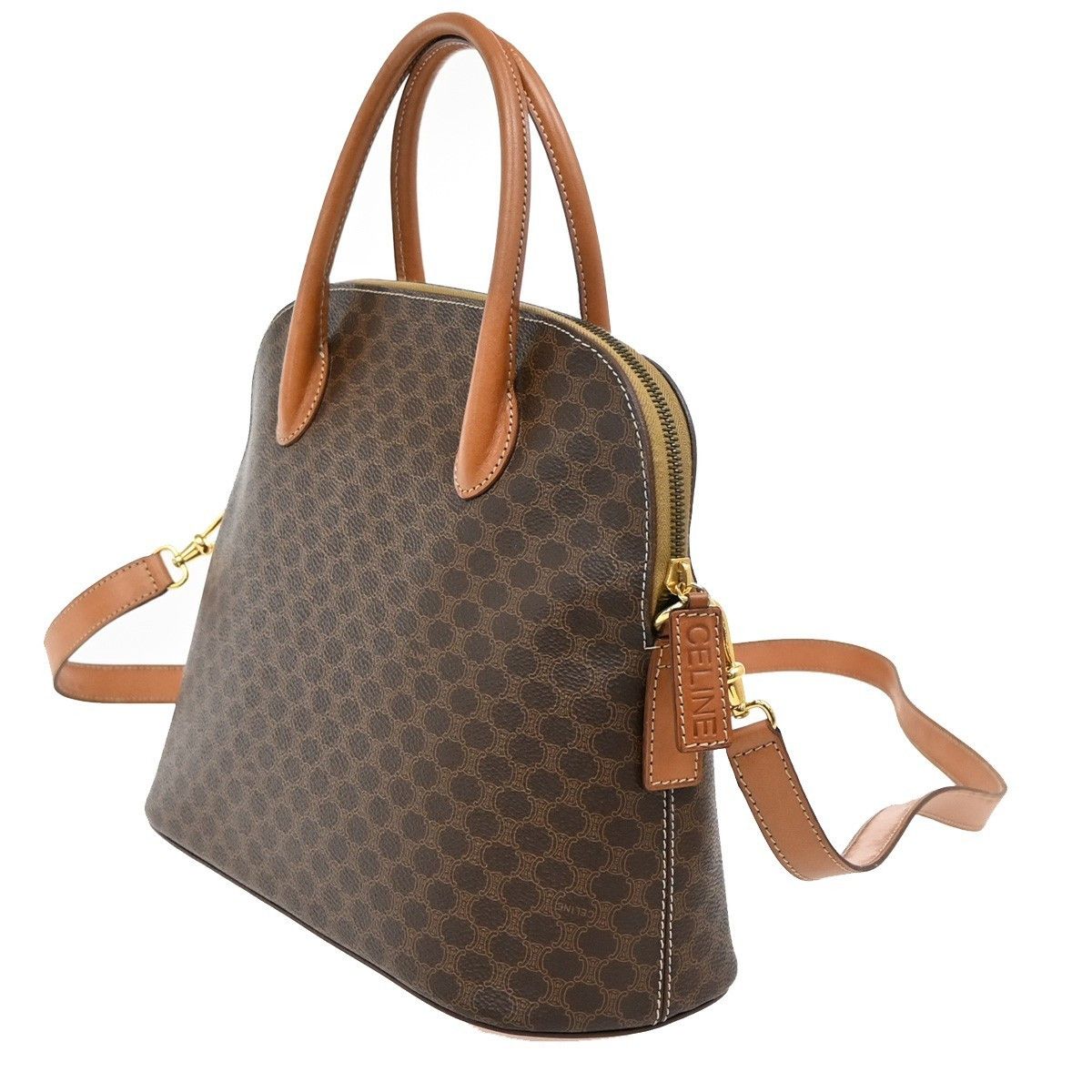 Celine Celine Vintage Macadam Shoulder Bag Canvas Size ONE SIZE - 4 Thumbnail