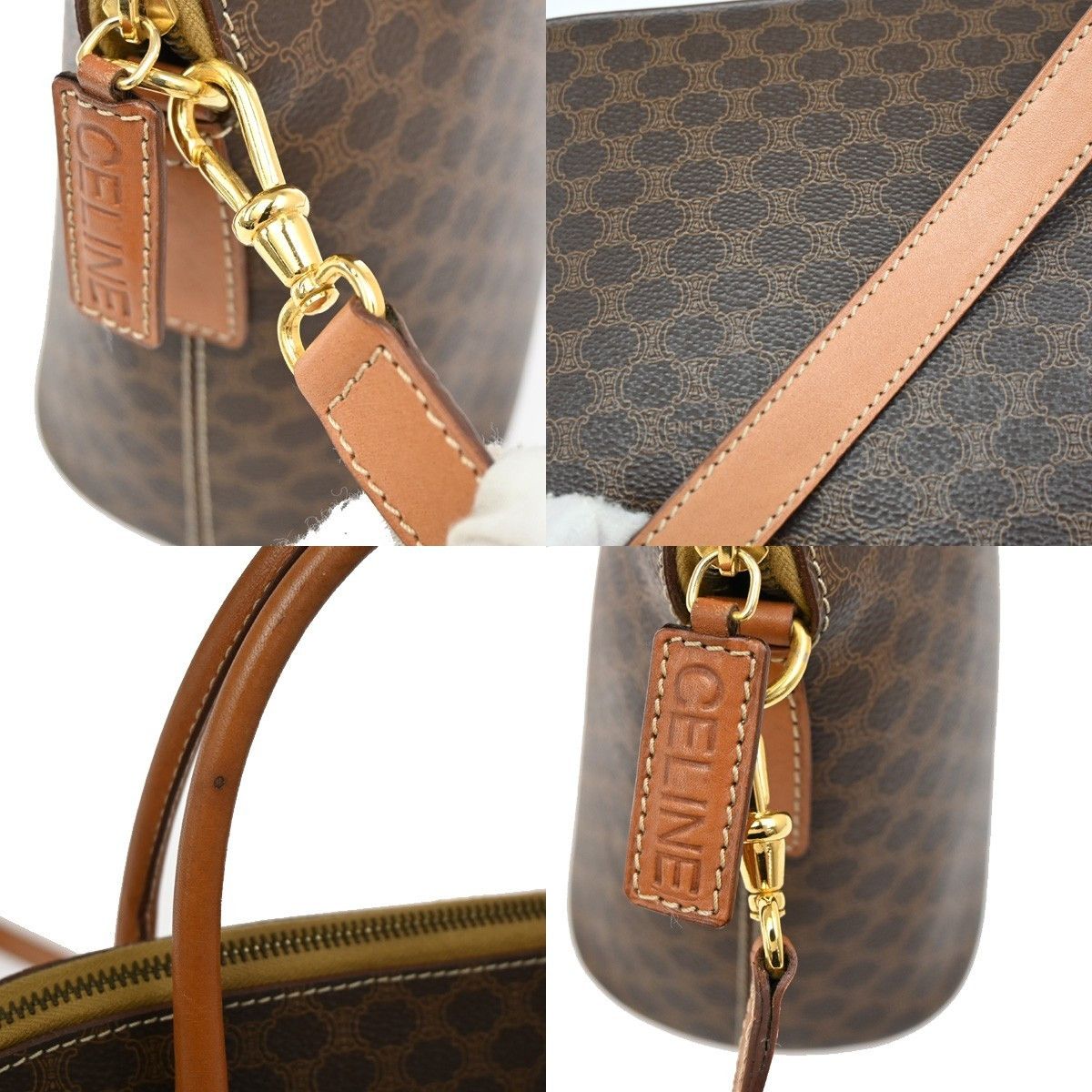Celine Celine Vintage Macadam Shoulder Bag Canvas Size ONE SIZE - 11 Thumbnail