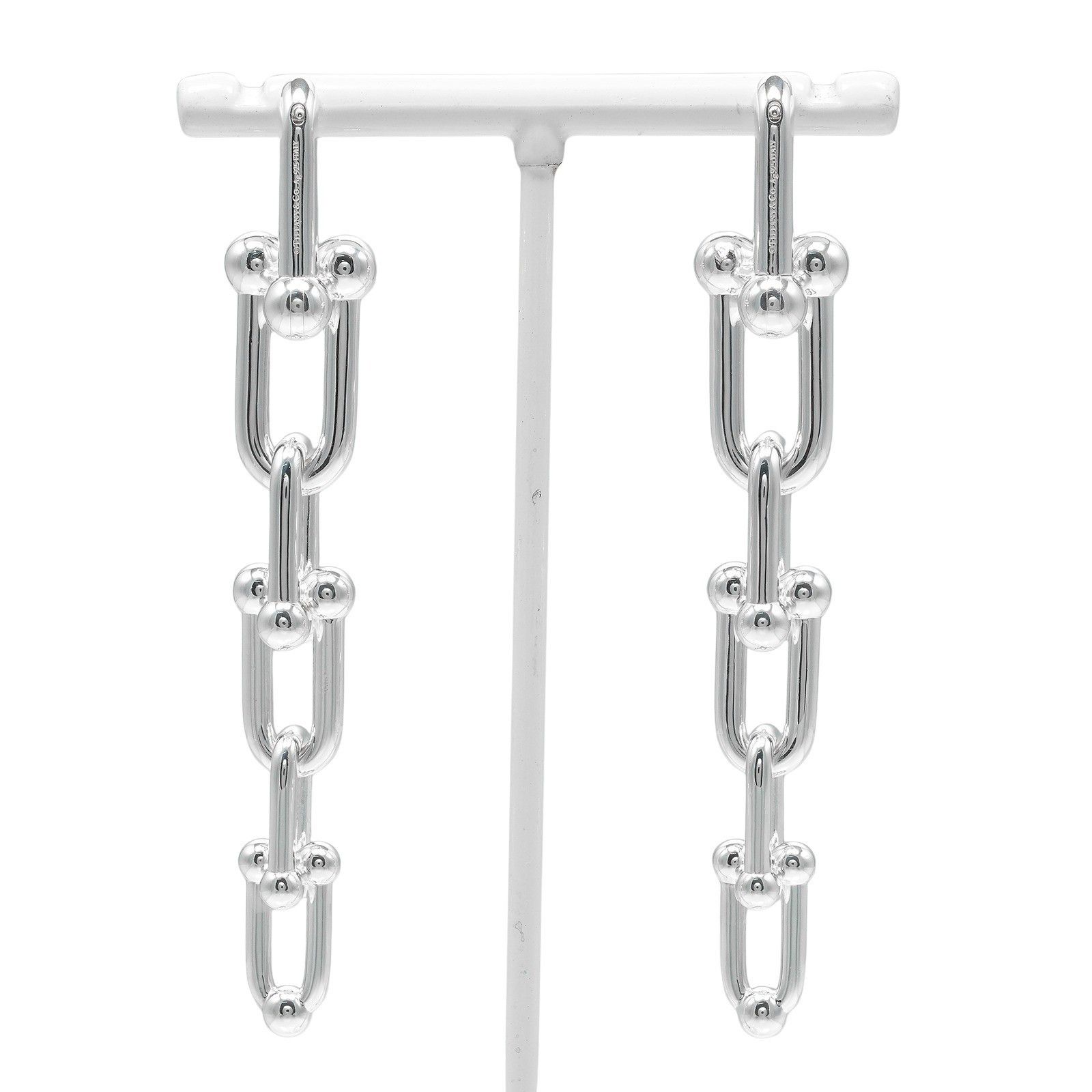 Tiffany & Co. Tiffany & Co. HardWear Graduated Link Earrings Sterling Silver Size ONE SIZE - 2 Thumbnail