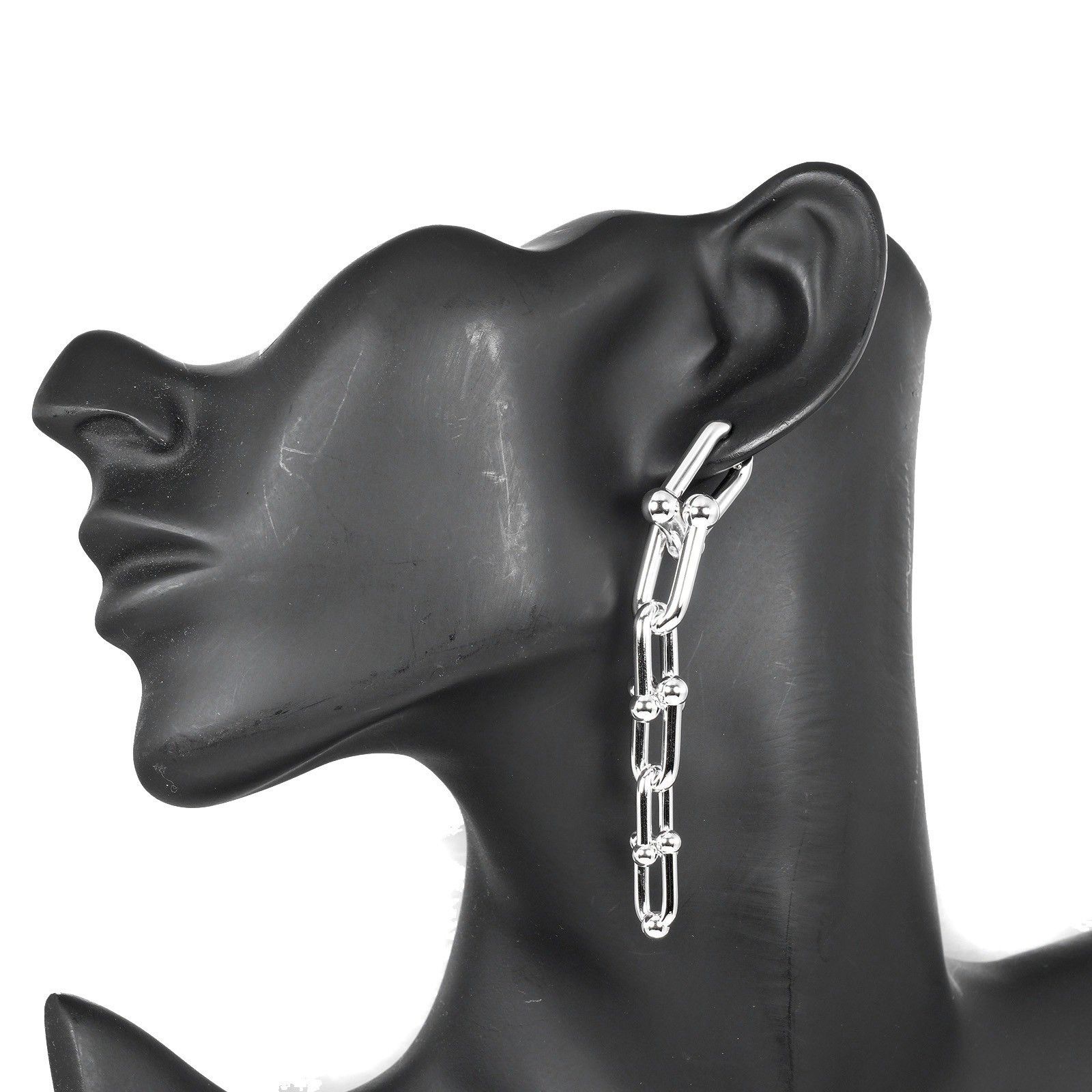 Tiffany & Co. Tiffany & Co. HardWear Graduated Link Earrings Sterling Silver Size ONE SIZE - 8 Thumbnail