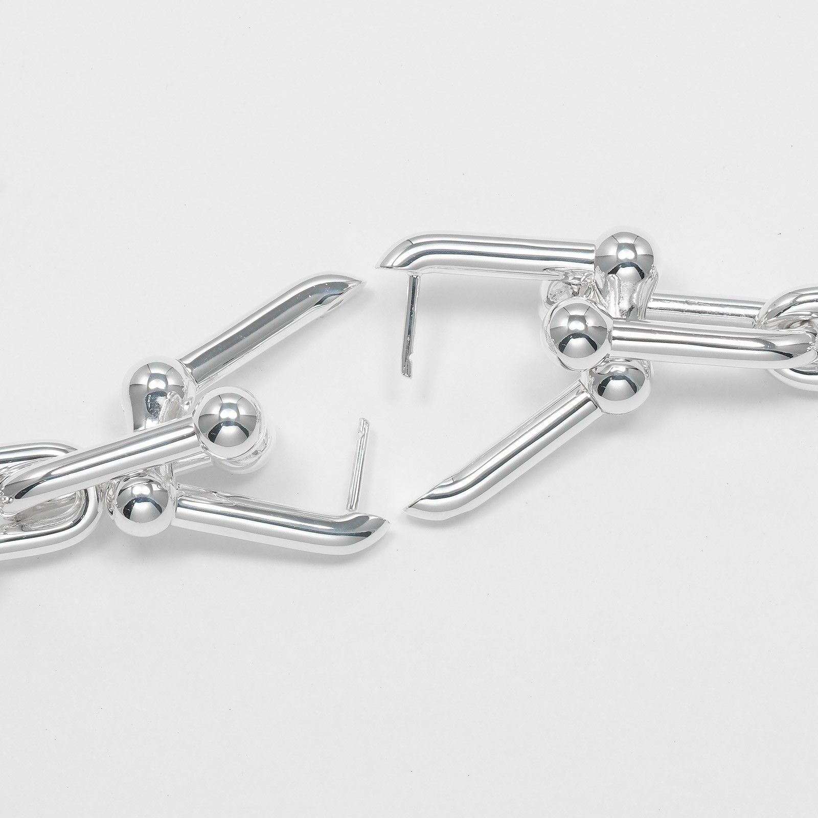Tiffany & Co. Tiffany & Co. HardWear Graduated Link Earrings Sterling Silver Size ONE SIZE - 4 Thumbnail