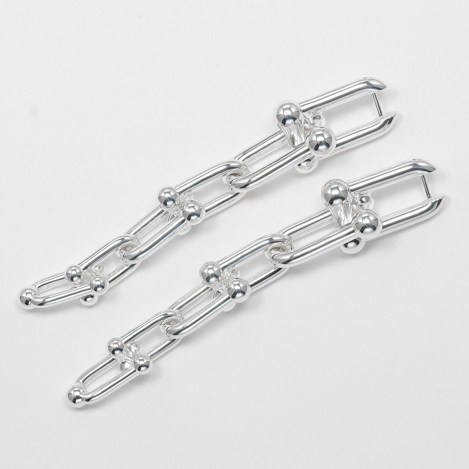 Tiffany & Co. Tiffany & Co. HardWear Graduated Link Earrings Sterling Silver Size ONE SIZE - 6 Thumbnail
