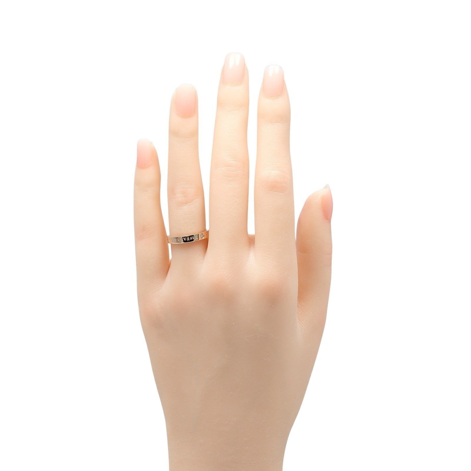 Tiffany & Co. Tiffany & Co. Flat Ring K18 Pink Gold / 3P Diamond Size ONE SIZE - 10 Thumbnail