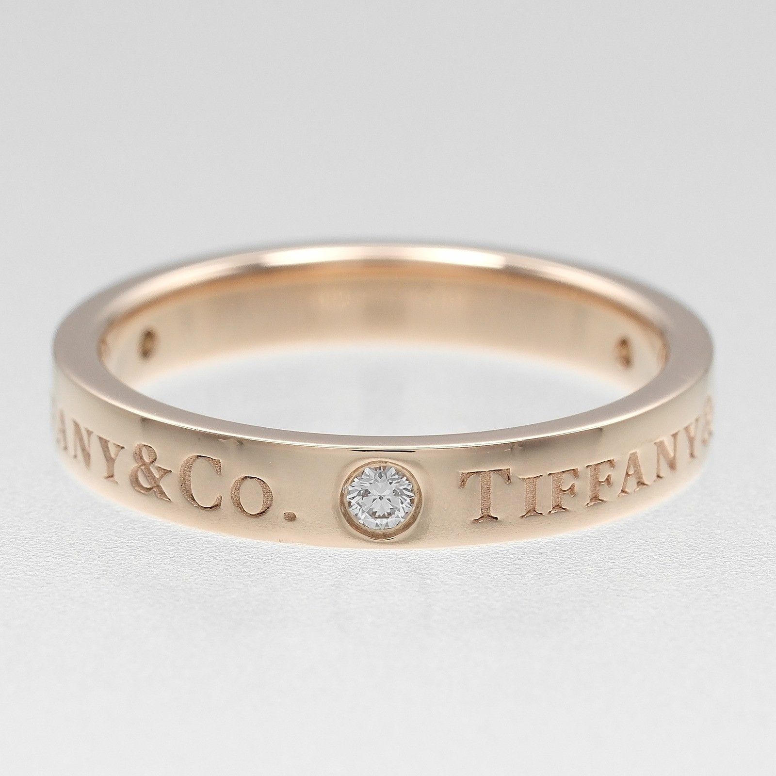 Tiffany & Co. Tiffany & Co. Flat Ring K18 Pink Gold / 3P Diamond Size ONE SIZE - 5 Thumbnail