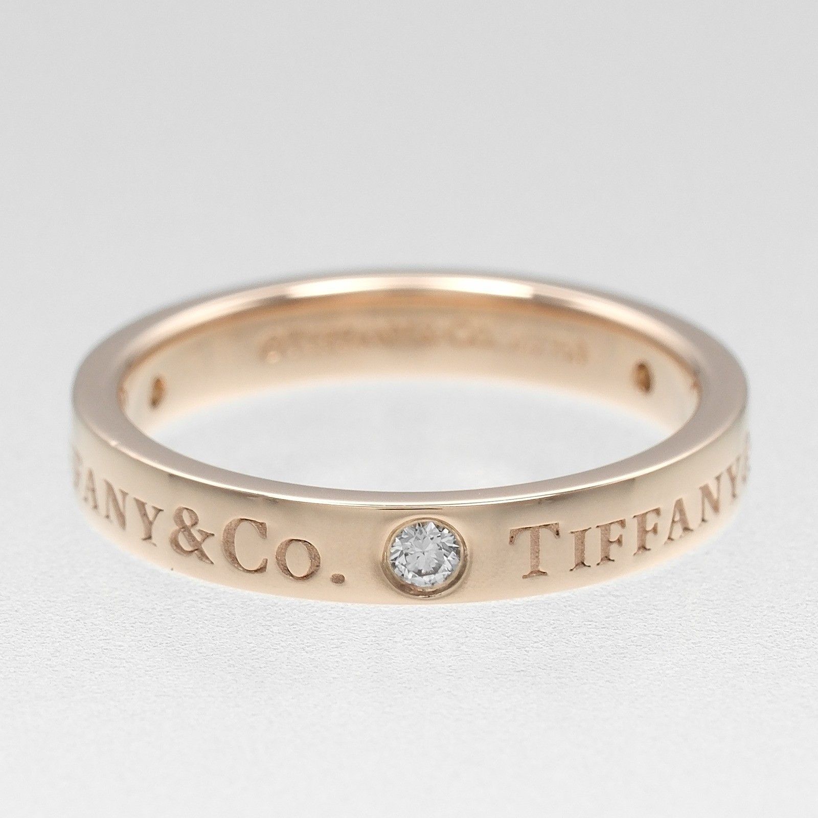Tiffany & Co. Tiffany & Co. Flat Ring K18 Pink Gold / 3P Diamond Size ONE SIZE - 4 Thumbnail
