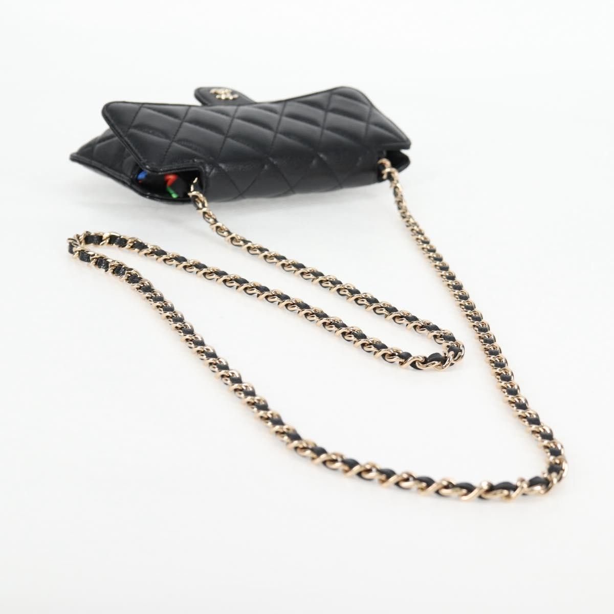 Chanel Chanel Foldable Tote Bag with Chain Quilted Caviar with Printed Nylon Size ONE SIZE - 8 Thumbnail