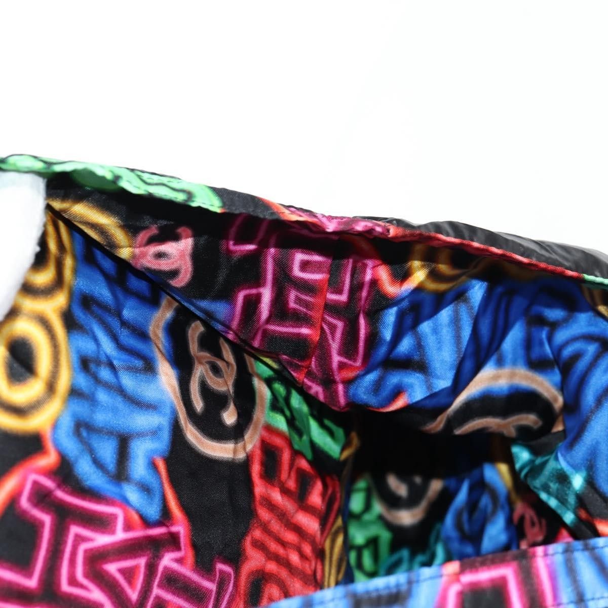 Chanel Chanel Foldable Tote Bag with Chain Quilted Caviar with Printed Nylon Size ONE SIZE - 22 Thumbnail
