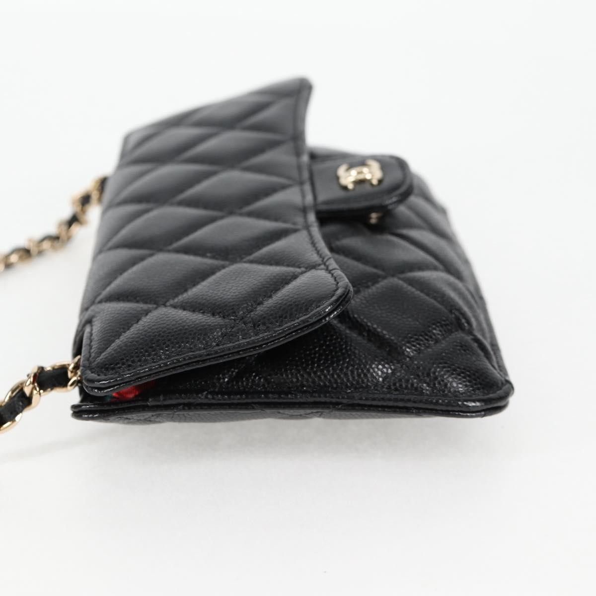 Chanel Chanel Foldable Tote Bag with Chain Quilted Caviar with Printed Nylon Size ONE SIZE - 3 Thumbnail