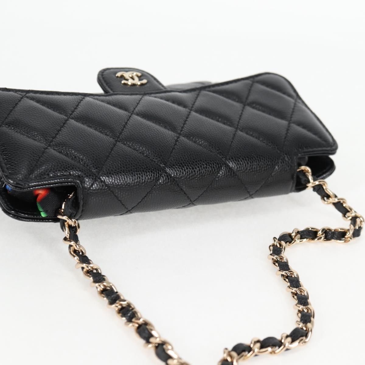 Chanel Chanel Foldable Tote Bag with Chain Quilted Caviar with Printed Nylon Size ONE SIZE - 16 Thumbnail