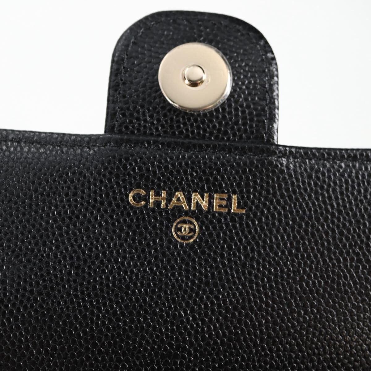 Chanel Chanel Foldable Tote Bag with Chain Quilted Caviar with Printed Nylon Size ONE SIZE - 6 Thumbnail