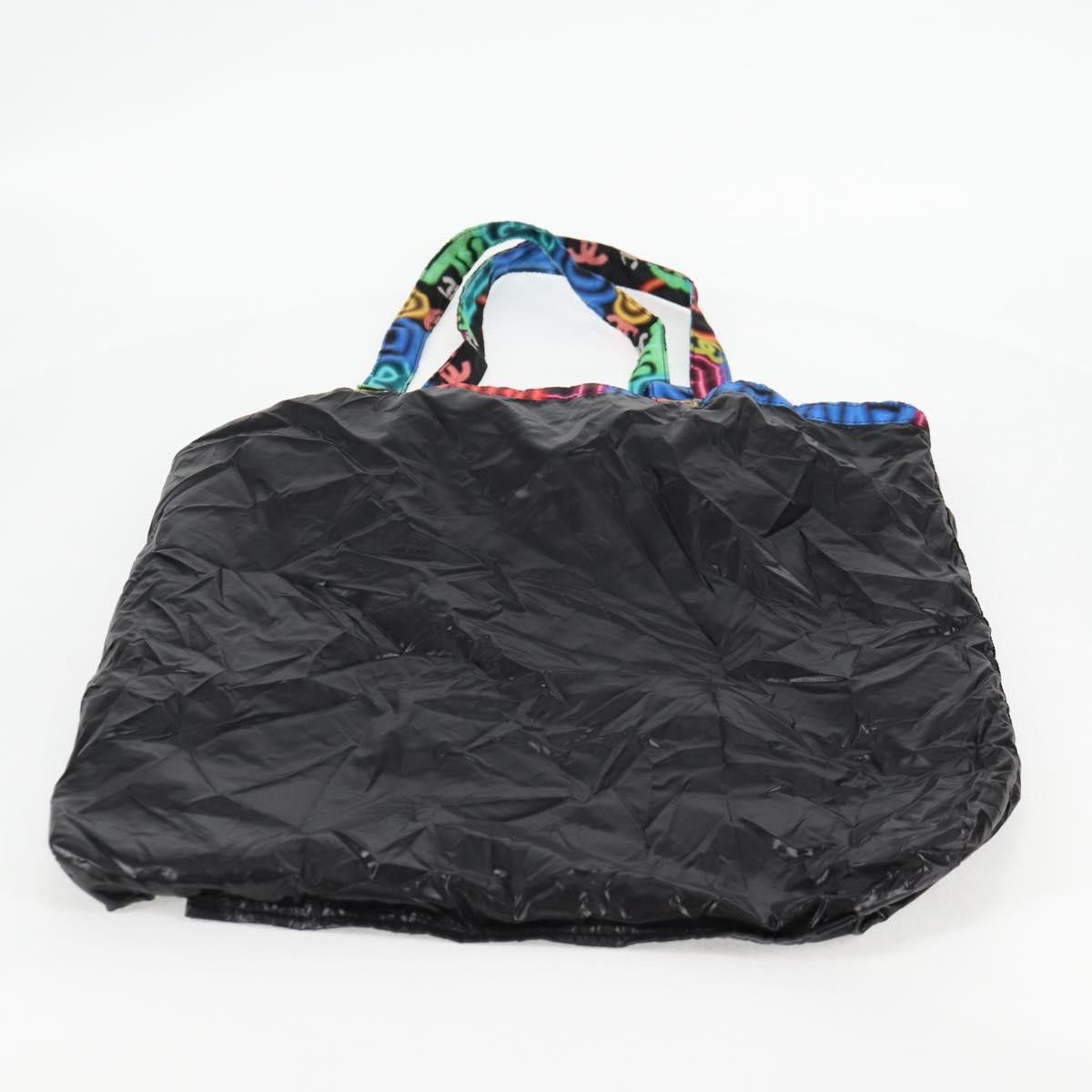 Chanel Chanel Foldable Tote Bag with Chain Quilted Caviar with Printed Nylon Size ONE SIZE - 21 Thumbnail