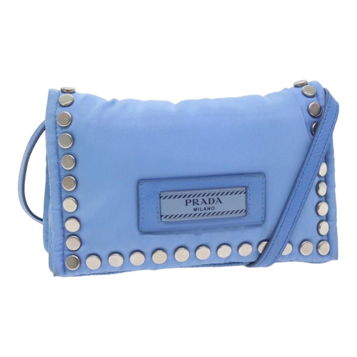 Prada Prada Etiquette Flap Bag Studded Tessuto Size ONE SIZE - 17 Thumbnail